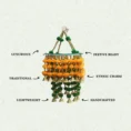 Handmade-orange-green-pom-pom-jhumar.webp