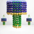 blue-green-pom-pom-beaded-jhumar-with-golden-bells-handmade-hanging.webp