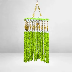 Green Woollen Beaded Jhumar for Home & Festive Decoration