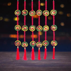 Multicolor Chakra Diwali Latkan with Tassels for Diwali Festival & Pooja Decoration