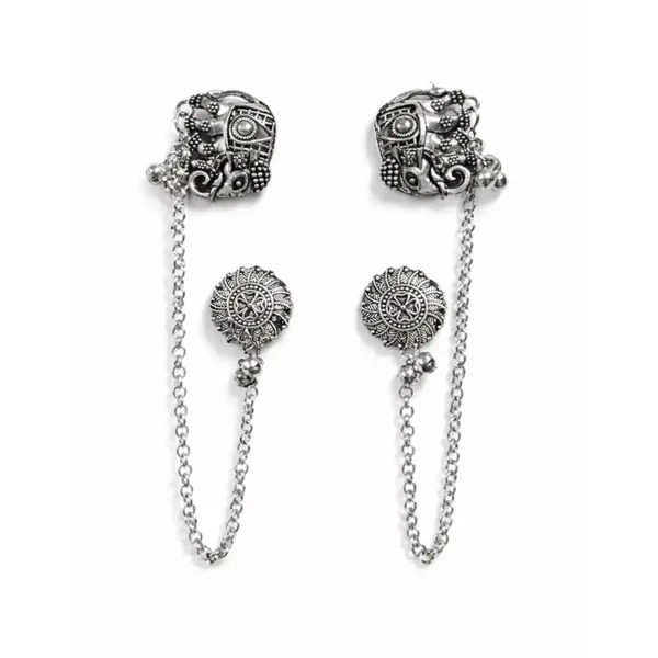 oxidized-silver-elephant-charm-chain-drop-earrings.webp oxidized-silver-elephant-charm-chain-drop-earrings