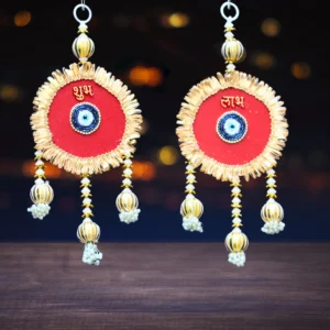 Shubh Labh Hanging Décor with Evil Eye & Pearls