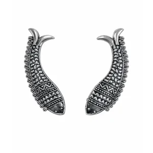 Silver Fish Design Drop Earrings for Women