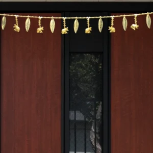 Golden Elephant & Leaf Diwali Toran for Home Decoration