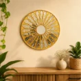handmade-golden-lippan-art-decorative-mirror-wall-hanging