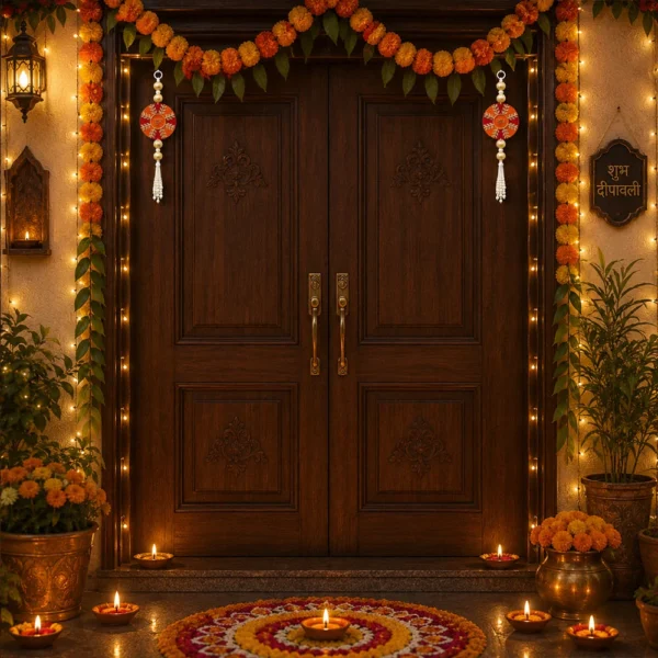 shubh-labh-hanging-with-golden-beadwork