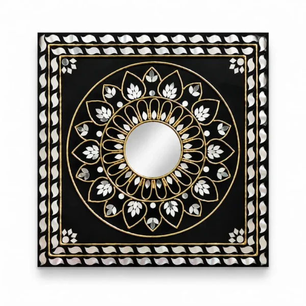 traditional-handmade-black-lippan-art-mirror-wall-hanging