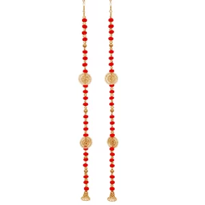 Red & Golden Decorative Latkan for Diwali Home Decoration
