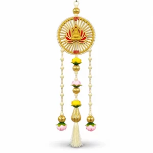 Golden Lakshmi Wall Hanging Toran for Diwali & Pooja Room Decoration