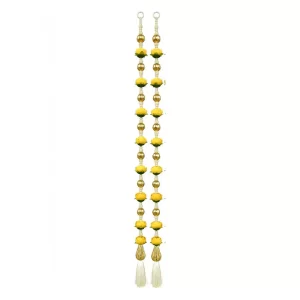 yellow-artificial-flower-door-latkan-with-golden-beads-tassels